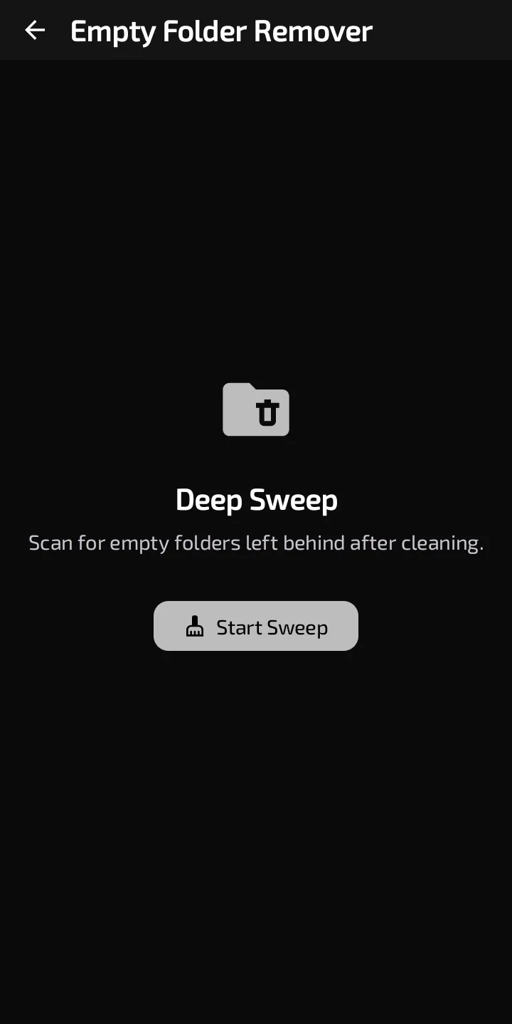 The Empty Folder Remover start screen.